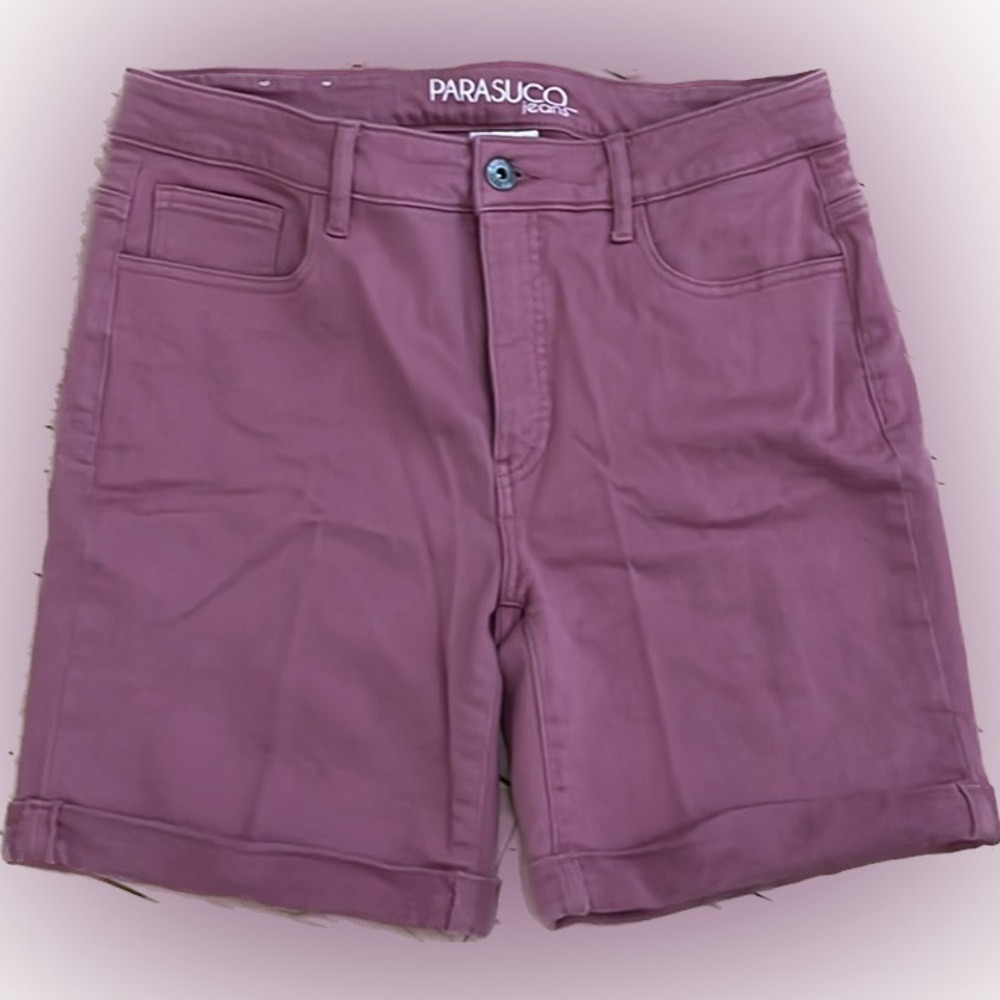 Parasuco jeans Dusty Rose pink colored stretchy Jean shorts Size 10